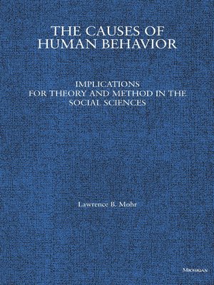 cover image of Causes of Human Behavior